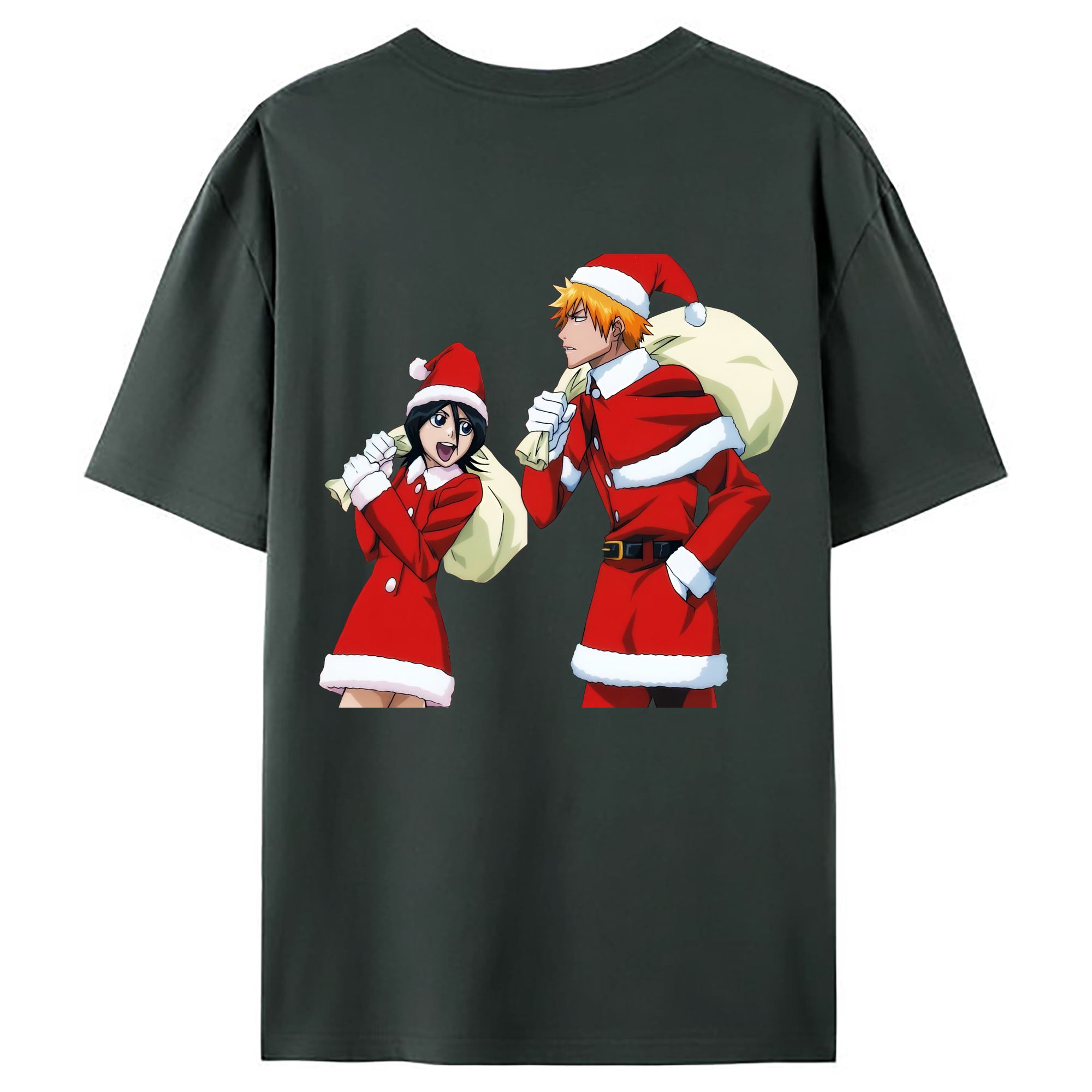 （画像用） ブリーチ 朽木ルキア BLEACH Kuchiki Rukia 綿100％ メンズ半袖Tシャツ（バックプリント） 通気性